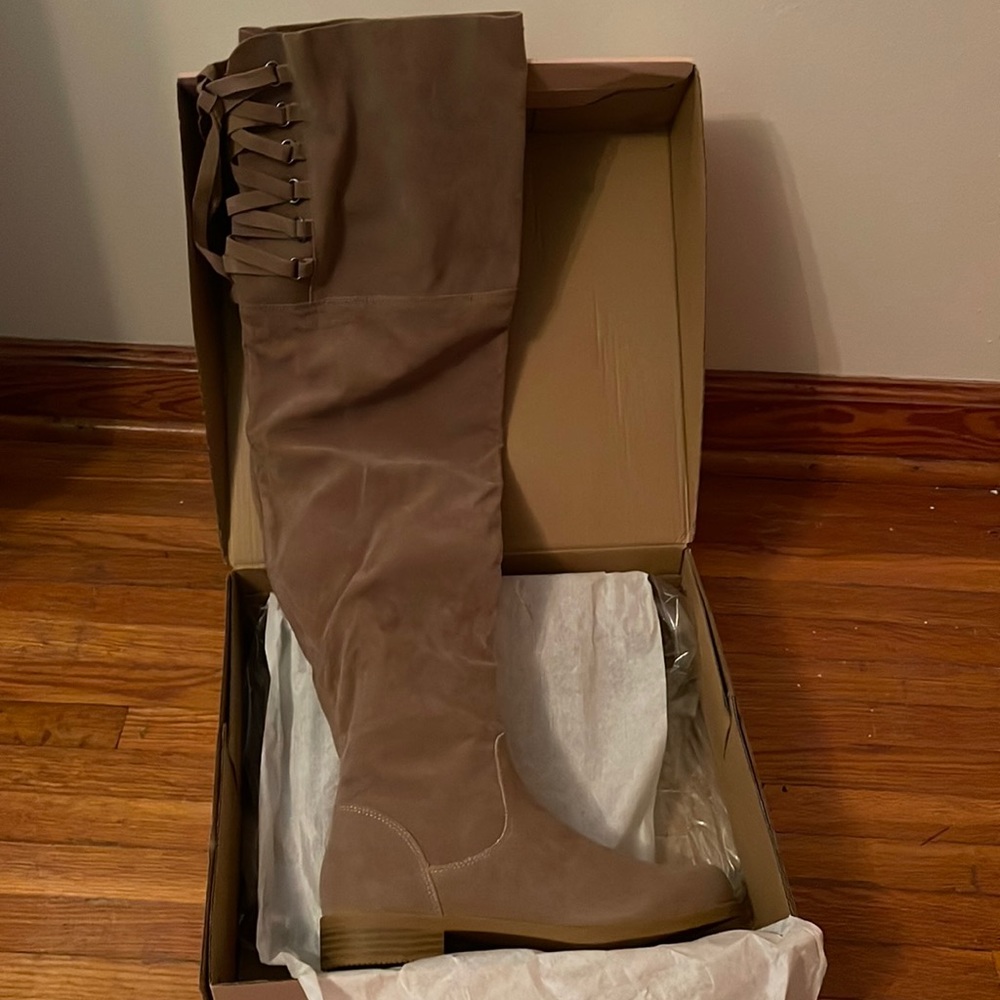 JustFab flat over the knee boots